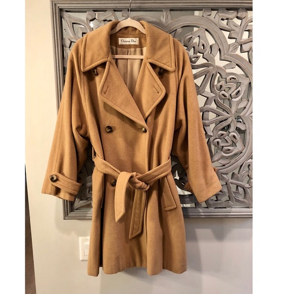 dior camel coat